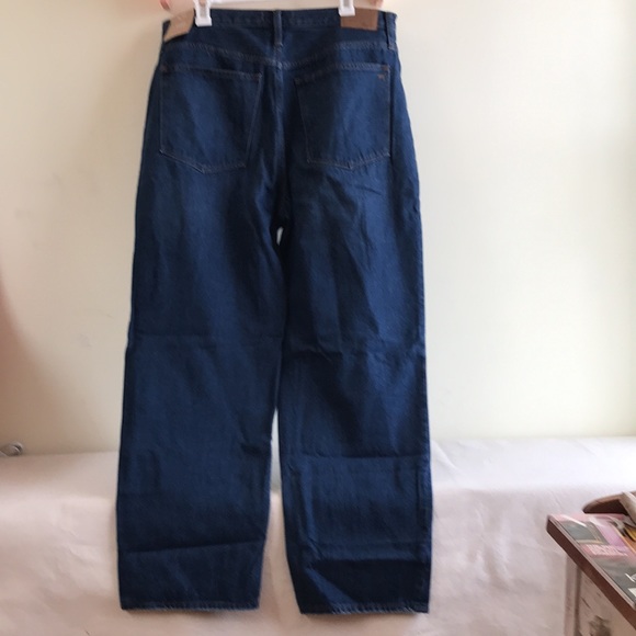 NWT Madewell sz 32 jeans Baggy straight Dark Worn Indigo Wash New unworn jeans - Picture 8 of 12